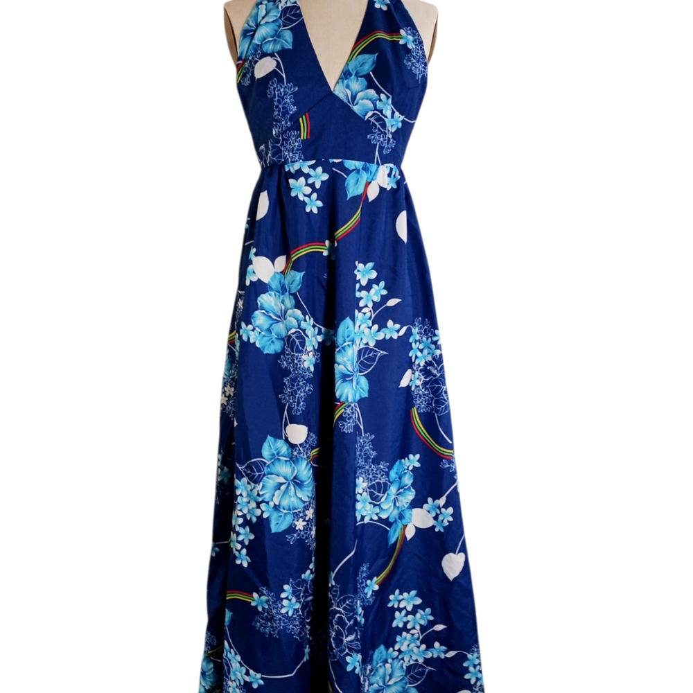 Floral Blue Maxi Dress